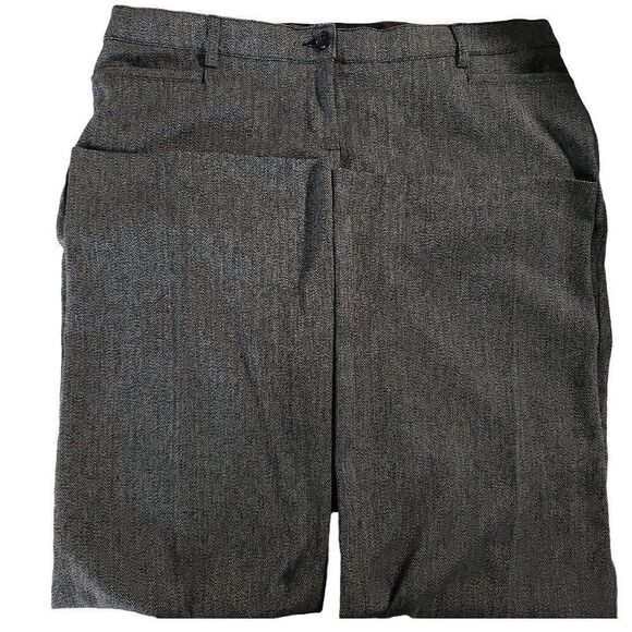 Lane Bryant Grey Houndstooth Tummy Tuck Pockets Belt Loops Pants Size 16 - Picture 2 of 7